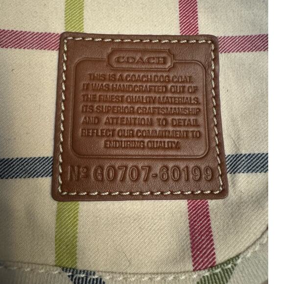 Y2K COACH Bleecker Tattersall Plaid Dog Luxury Petwear Brass Turn Locks Medium - Picture 3 of 13